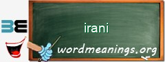 WordMeaning blackboard for irani